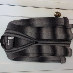 Liz Claiborne Sz M Gray and Black Cardigan